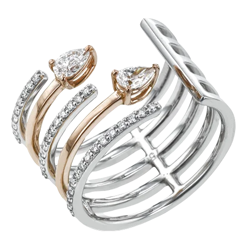 Rings with infinity loops for timeless love -Right Hand Ring in 18k Gold with Diamonds