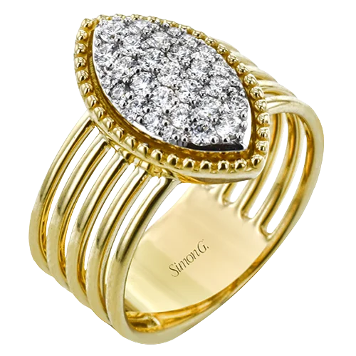 Titanium rings with rugged brushed metal look -Right Hand Ring in 18k Gold with Diamonds