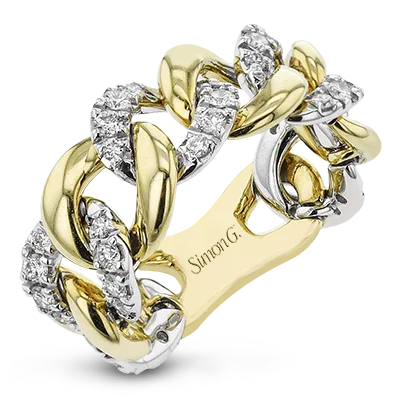 Rings with starburst topaz for radiant beauty -Right Hand Ring in 18k Gold with Diamonds