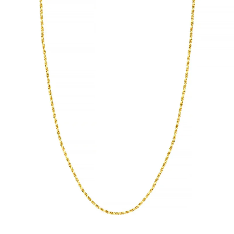 Necklaces and pendants with enamel accents for a colorful, eye-catching appearance-14k Gold 2.5mm Diamond-Cut Rope Chain