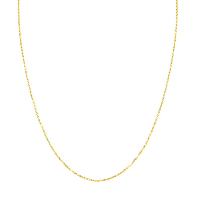 Best necklaces and pendants with zodiac signs for a celestial, astrology-inspired vibe-14k Gold Cable Chain 1.5mm 18"