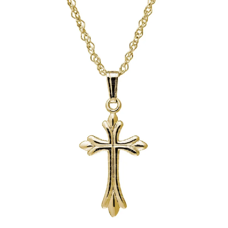 Best necklaces and pendants with heart-shaped lockets for a sentimental keepsake-14k Gold Cross Pendant Necklace