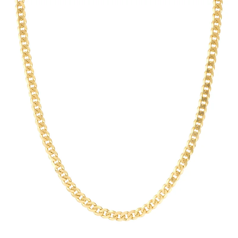 Necklaces and pendants with feather designs for a boho-chic, carefree vibe-14k Gold Cuban Chain, 22"