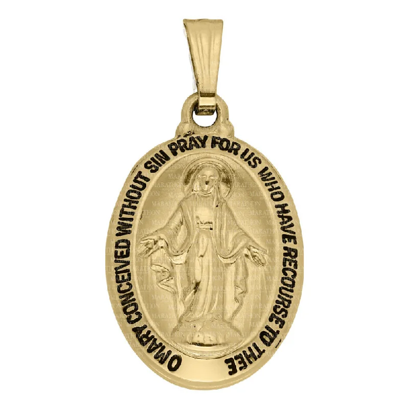 Best necklaces and pendants with personalized coordinates for a special keepsake-14k Gold Miraculous Medal with Chain