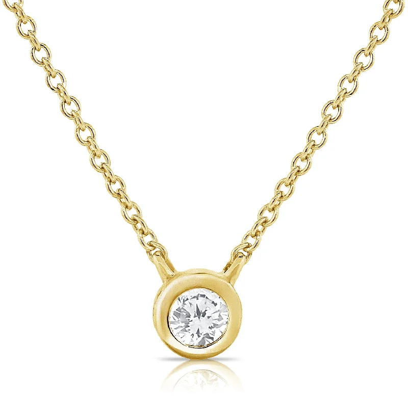 Best necklaces and pendants with gemstone clusters for a bold and colorful effect-14K Gold Necklace with Solitaires