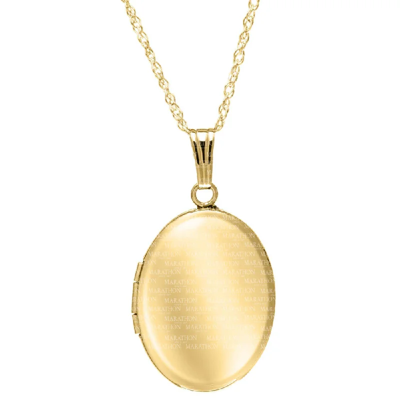 Layered necklaces and pendants for a trendy and fashionable stacked look-14k Gold Oval Locket Necklace