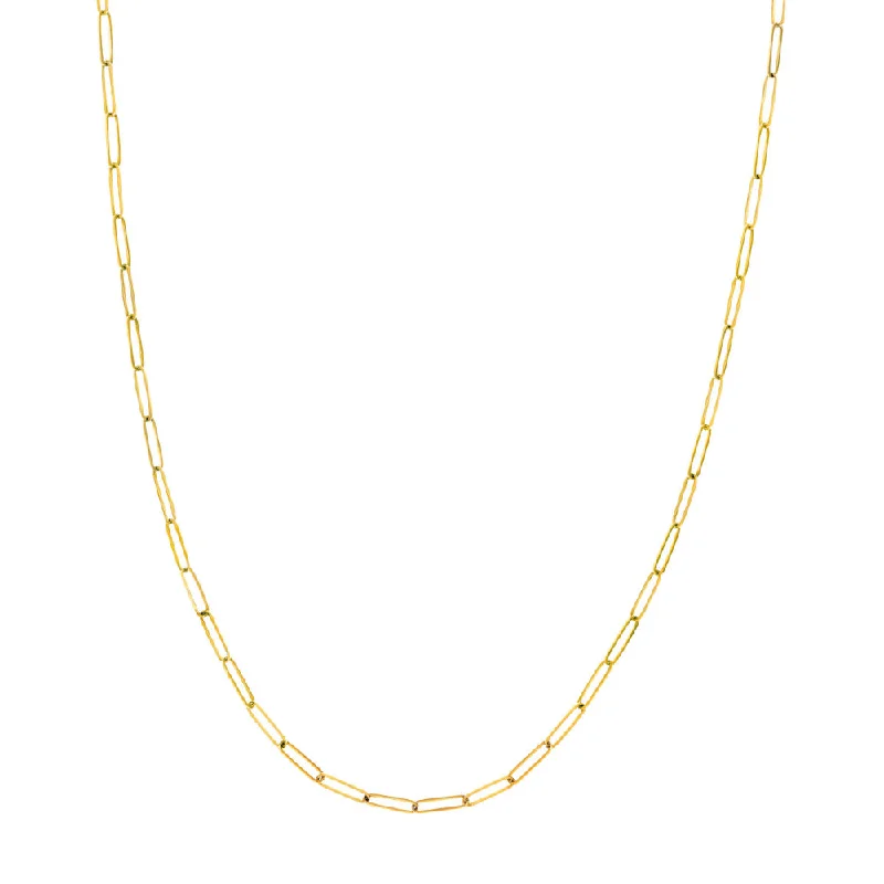 Necklaces and pendants with ocean-inspired designs for a refreshing, beachy feel-14k Gold Paperclip Chain Necklace, 24"