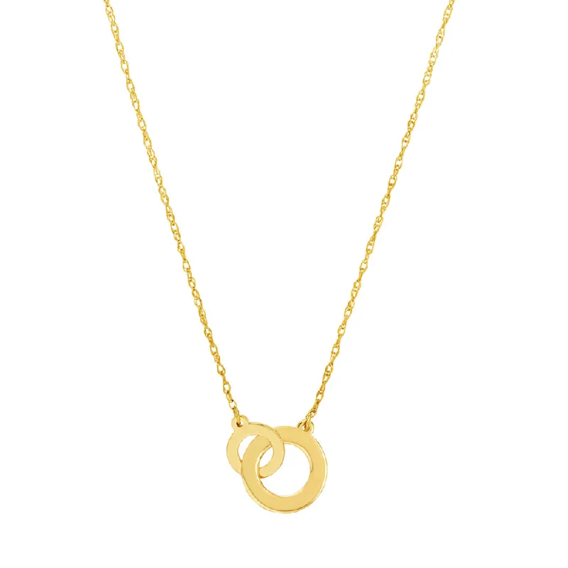 Stunning necklaces and pendants with ruby and diamond combinations for a luxurious effect-14k Interlocked Circles Necklace