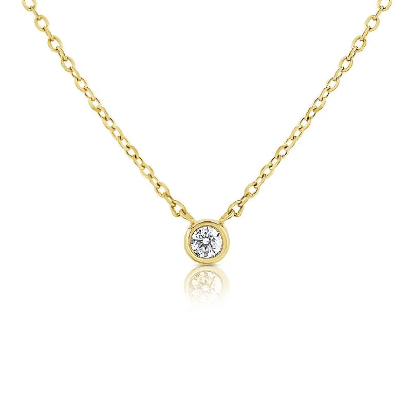 Best necklaces and pendants with intertwined designs for a symbol of unity-14K Solitaire Pendant Necklace