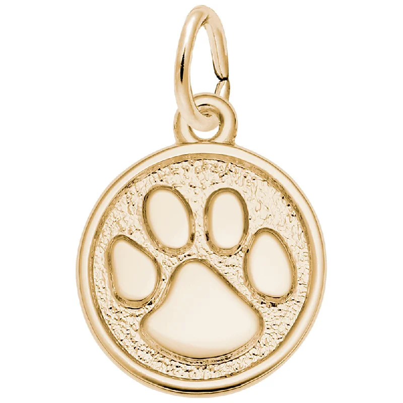 Best necklaces and pendants with cross pendants for a spiritual, meaningful symbol-14K Yellow Gold Small Paw Charm