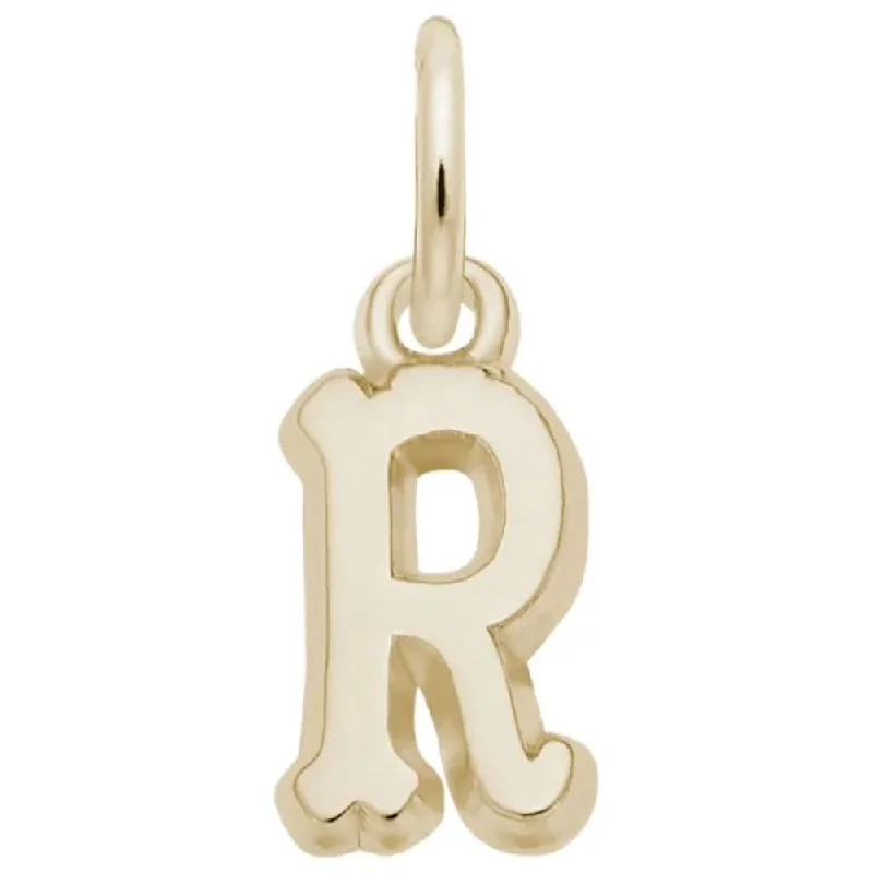 Best necklaces and pendants with matching earrings for a coordinated, elegant look-14Y Small Serif Initial R Charm