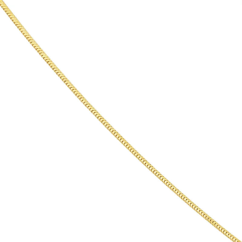 Elegant necklaces and pendants with gold chains for a chic, timeless appearance-14Y 1mm Round Snake Chain w/ Lobster Clasp 16"