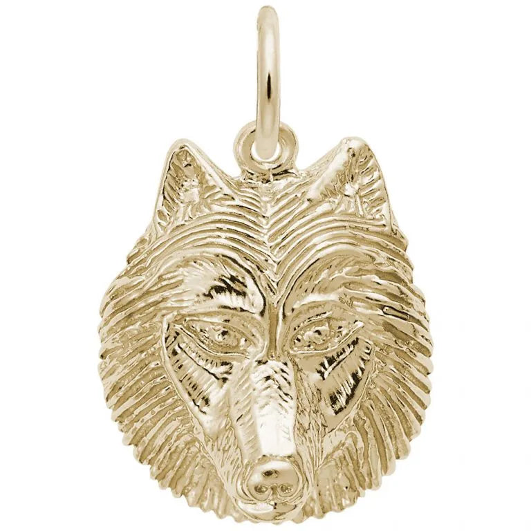 Stunning necklaces and pendants with amethyst gemstones for a calming effect-14Y Wolf Head Charm