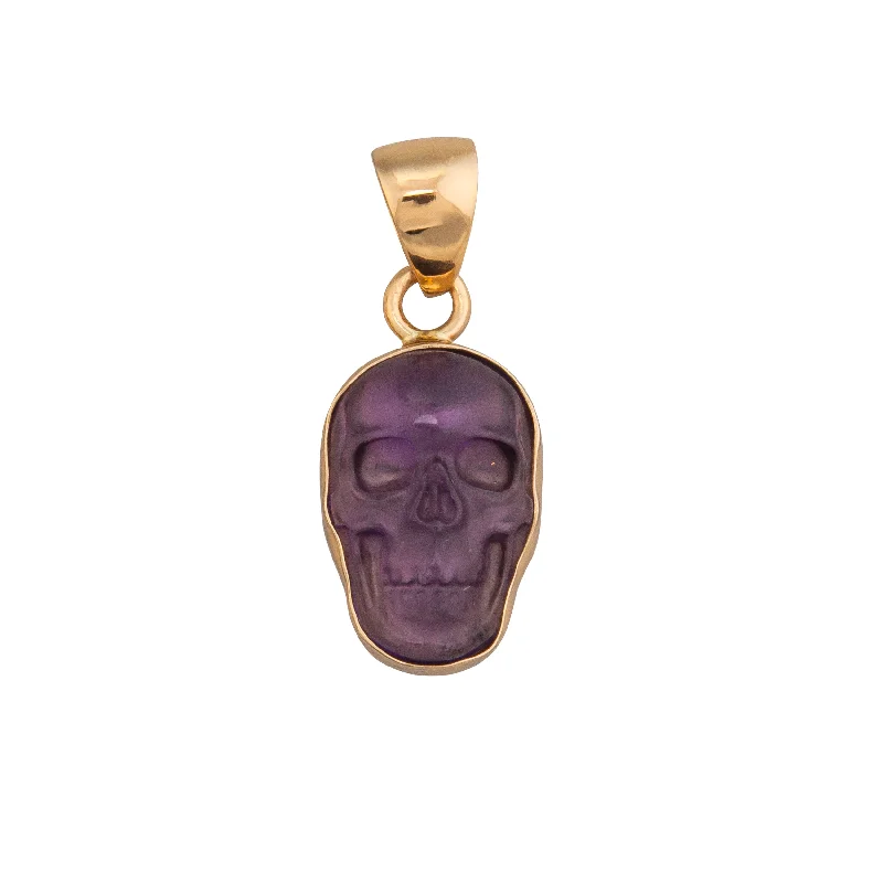 Unique necklaces and pendants with tree of life motifs for nature-inspired elegance-Alchemia Extra Small Amethyst Skull Pendants