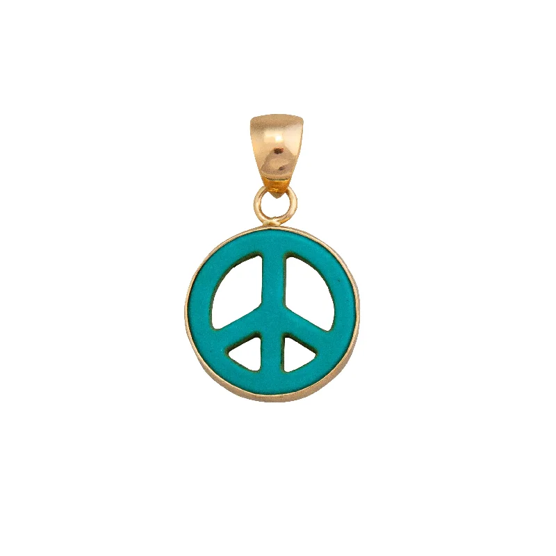 Beautiful necklaces and pendants with layered chains for a fashionable, chic look-Alchemia Howlite Peace Sign Pendant