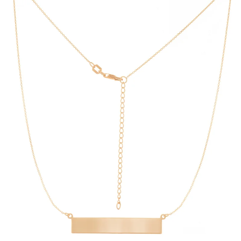 Stylish necklaces and pendants with diamonds for a glamorous and elegant look-14 kt. Yellow Gold Bar Necklace