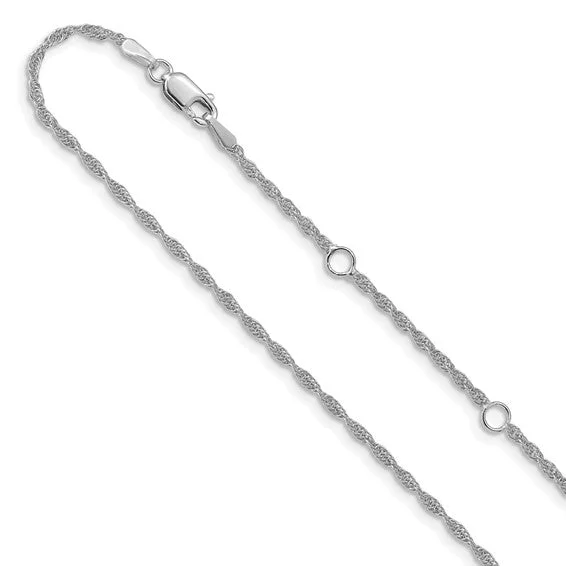 Best necklaces and pendants with vintage coin pendants for a unique accessory-10K White Gold 16" Loose Rope Chain