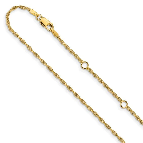 Necklaces and pendants with leaf-shaped designs for an earthy, organic feel-14K Yellow Gold 16" Loose Rope Chain