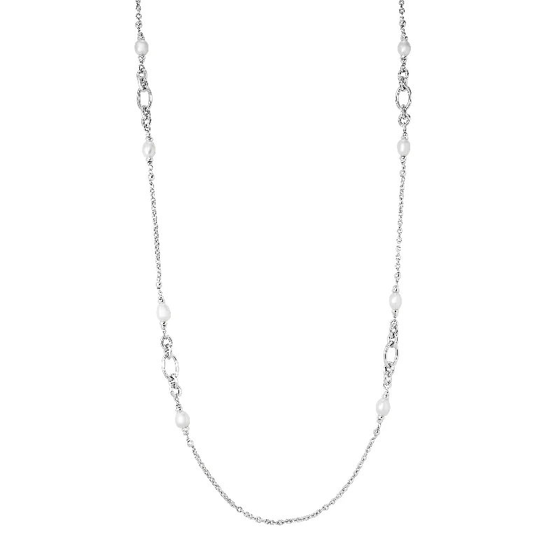 Best necklaces and pendants with seashell designs for a tropical, beachy vibe-Sterling Silver Freshwater Pearl Necklace