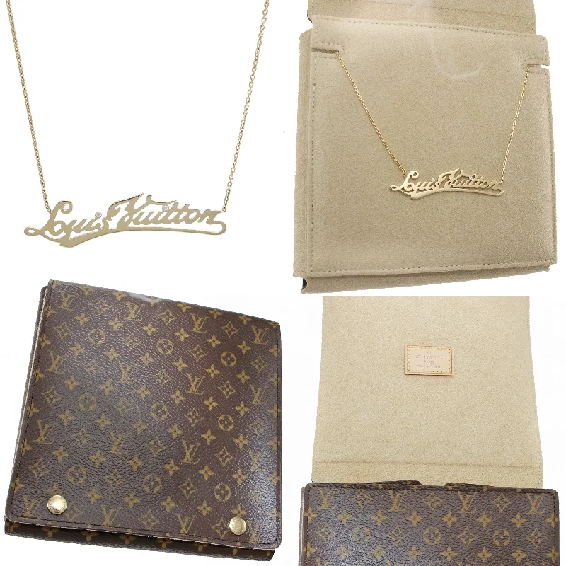 Stunning necklaces and pendants with turquoise and gold for a vibrant, earthy look-Louis Vuitton Diamond Signature ID Name Plate Necklace 18K Yellow Gold wPouch