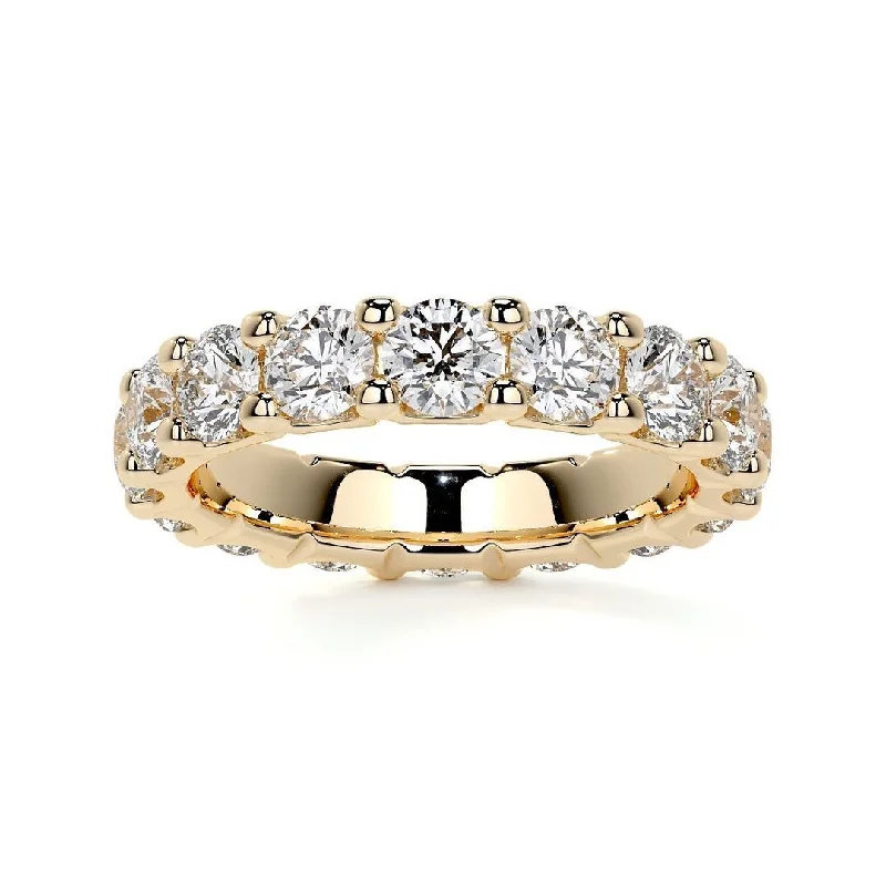 Beautiful necklaces and pendants with diamond halo settings for extra brilliance-Brilliant Eternity Band in 14K Yellow Gold