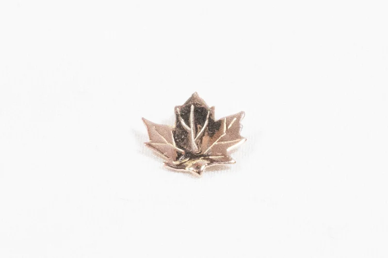 Fashionable necklaces and pendants with birthstones for a personalized gift idea-Rose Gold Maple Leaf Pendant