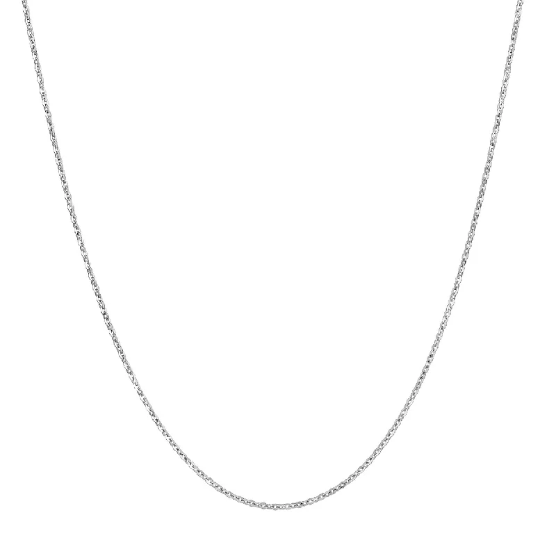 Best necklaces and pendants with gemstone clusters for a bold and colorful effect-Sterling Silver 1.5mm Diamond Cut Cable Chain Necklace 18"