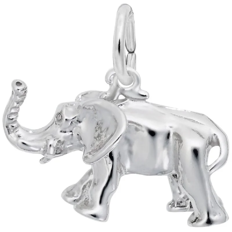 Best necklaces and pendants with matching earrings for a coordinated, elegant look-Sterling Silver African Elephant Charm