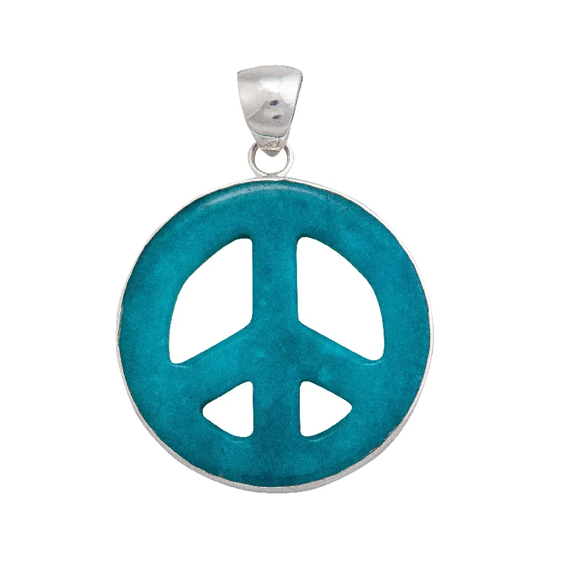 Best necklaces and pendants with matching earrings for a coordinated, elegant look-Sterling Silver Agate Peace Sign Pendant