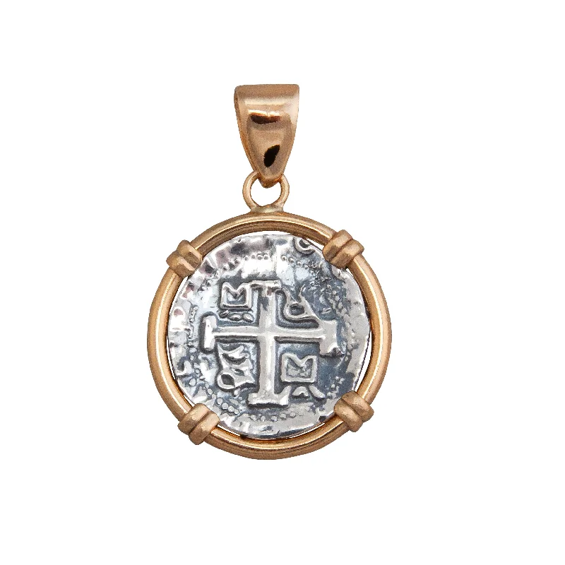 Best necklaces and pendants with layered designs for a chic, stacked look-Sterling Silver and Alchemia Reversible Replica Treasure Coin Prong Pendant