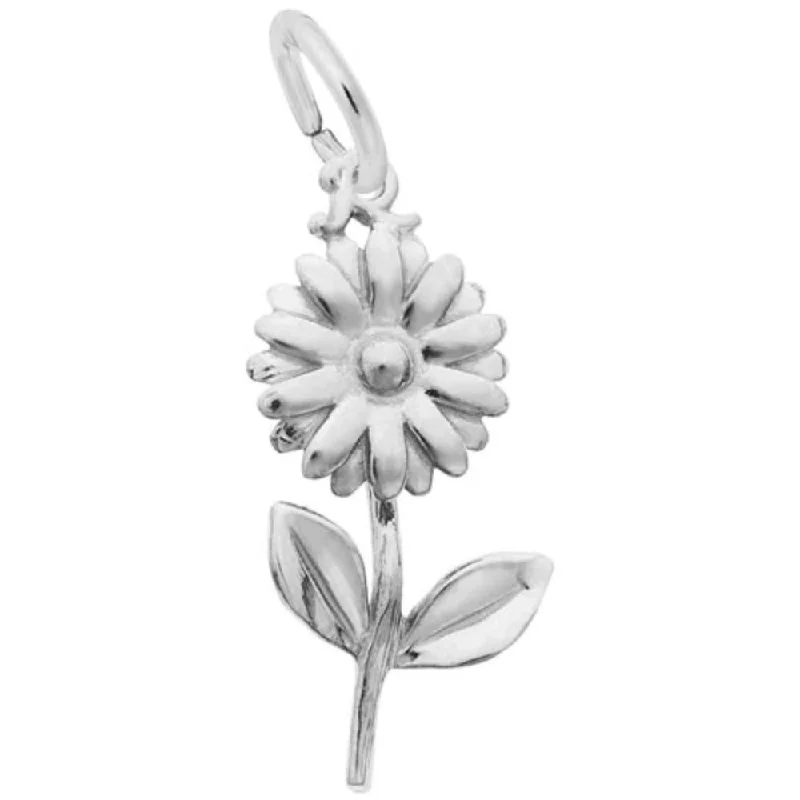 Necklaces and pendants with sun and moon motifs for a celestial-inspired design-Sterling Silver Daisy Charm