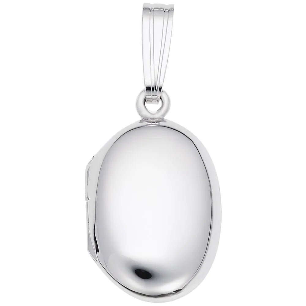 Best necklaces and pendants with infinity hearts for a romantic, eternal symbol-Sterling Silver Oval Locket Charm